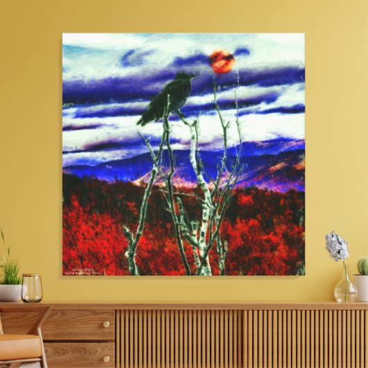 Najaarsnacht Canvas Afdruk (Insitu (Woonkamer))