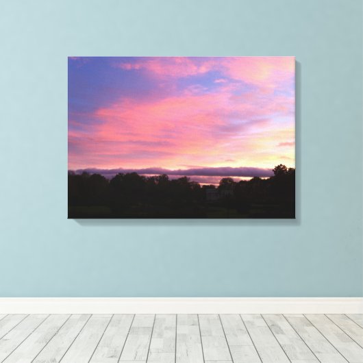 Najaarsnacht Canvas Afdruk (Insitu (Houten vloer))