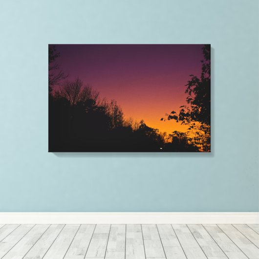 Najaarsnacht hemel op Canvas door RoseWrites (Insitu (Houten vloer))