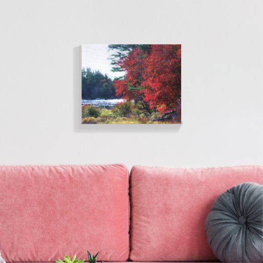 najaarsolievloeistof in het land canvas afdruk (Insitu (Woonkamer))