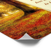 Najaarspad Herfst kleurrijke bladeren Christelijke Poster (Hoek)