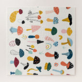 Najaarspaddenstoelen Hand getrokken Collectie Legpuzzel (Horizontaal)