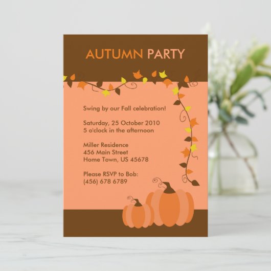 Najaarspartij Herfst Kaart (Staand voorkant)