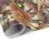 Najaarspatroon met eucalyptus en waterspatroon cadeaupapier (Rol Hoek)