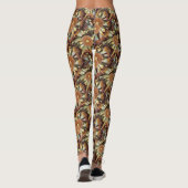 Najaarspatroon met eucalyptus en waterspatroon leggings (Achterkant)
