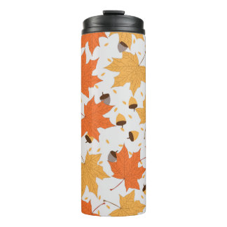 najaarspatroon  naadloos patroon thermosbeker