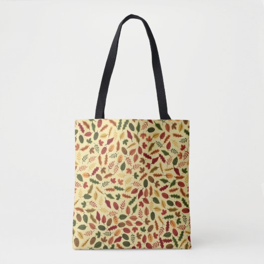 Najaarspatroon op bladeren tote bag (Voorkant)