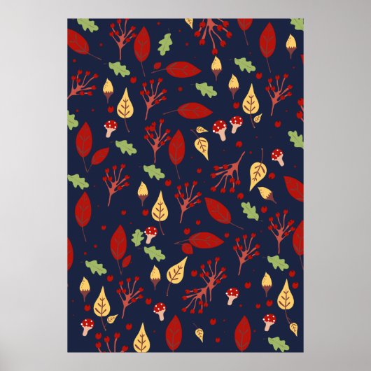 Najaarspatroon van de herfst poster (Voorkant)