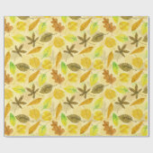 Najaarspatroon waterverf 2 cadeaupapier (Vlak)