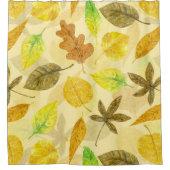 Najaarspatroon waterverf 2 douchegordijn (Voorkant)