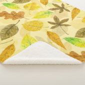 Najaarspatroon waterverf 2 sherpa deken (3/4)