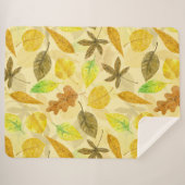 Najaarspatroon waterverf 2 sherpa deken (Voorkant (horizontaal))