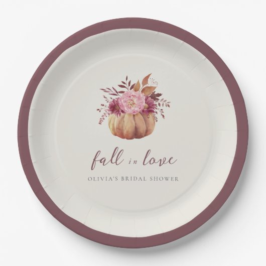 Najaarspomkin en Vrijgezellenfeest van Herfst van Papieren Bordje (Voorkant)