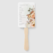 Najaarsprogramma Florals Pumpkin Waterverf Wedding Handwaaier (Achterkant)