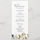 Najaarsprogramma Greenery Wedding Programme Programmakaart (Voorkant)