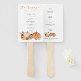 Najaarsprogramma Pumpkins Florals Wedding Programm Handwaaier