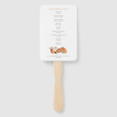 Najaarsprogramma Pumpkins Florals Wedding Programm Handwaaier (Achterkant)