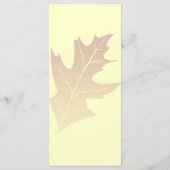 Najaarsprogramma van het lefbruiloft van Oak Programmakaart (Achterkant)