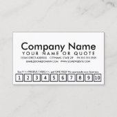 najaarsprogramma voor loyaliteit aan regenval klantenkaartje (Voorkant)