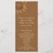 Najaarsprogramma voor zonnebloempjes programmakaart (Voorkant)