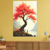 Najaarsreflectie Canvas Afdruk (Insitu (Woonkamer))