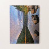 Najaarsreflectie op de berg Hood in het meer van T Legpuzzel (Verticaal)