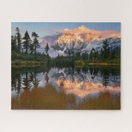 Najaarsreflectie op de Mount Shuksan in het Afbeel Legpuzzel (Horizontaal)