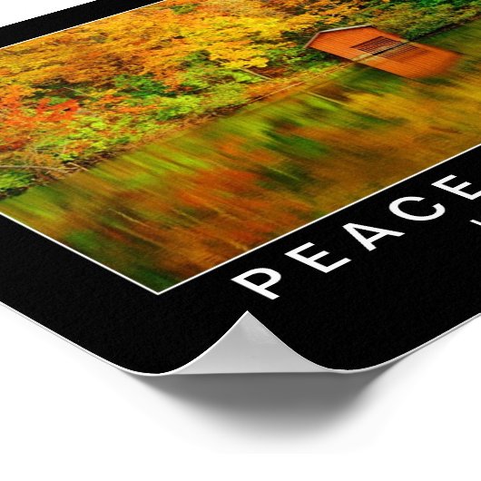 Najaarsreflecties in het meer: gemoedsrust poster (Hoek)