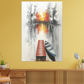 najaarsreflectiewand canvas afdruk (Insitu (Woonkamer))