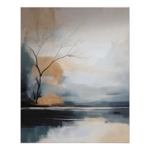 Najaarsrivier: sereniteit perfect poster