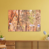 najaarsrivierreflectie canvas afdruk (Insitu (Woonkamer))