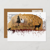 Najaarsscene Night Briefkaart (Voorkant / Achterkant)