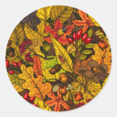 Najaarsschatten Ronde Sticker (Voorkant)