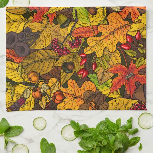 Najaarsschatten Theedoek (Gevouwen)