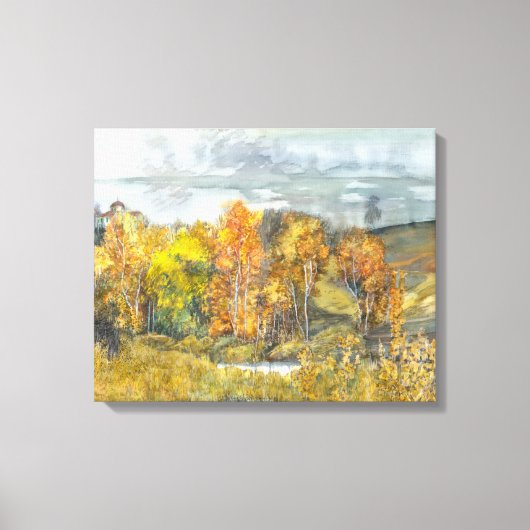Najaarsschilderende waterverf 300 canvas afdruk (Voorkant)