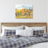 Najaarsschilderende waterverf 300 canvas afdruk (Insitu (Slaapkamer))