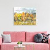 Najaarsschilderende waterverf 300 canvas afdruk (Insitu (Woonkamer))