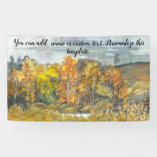 Najaarsschilderende waterverf 300 spandoek (Horizontaal)