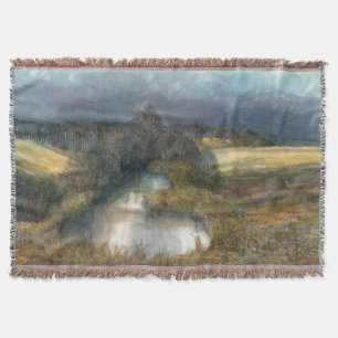 Najaarsschilderij van de waterverf deken