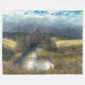 Najaarsschilderij van de waterverf fleece deken (Voorkant (Horizontaal))