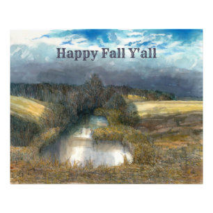 Najaarsschilderij van de waterverf foto afdruk