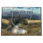 Najaarsschilderij van de waterverf groot cadeauzakje (Voorkant)