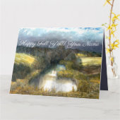 Najaarsschilderij van de waterverf kaart (Gele Bloem)