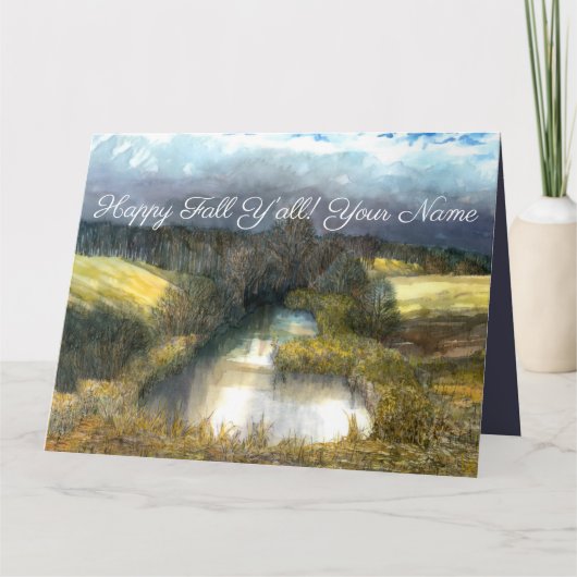 Najaarsschilderij van de waterverf kaart (Voorkant)