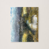 Najaarsschilderij van de waterverf legpuzzel (Verticaal)