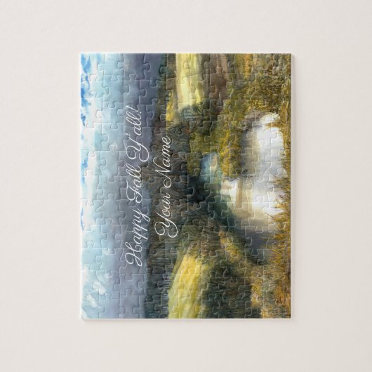 Najaarsschilderij van de waterverf legpuzzel (Verticaal)