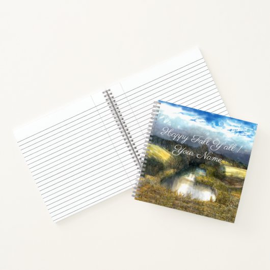 Najaarsschilderij van de waterverf notitieboek (Binnen)