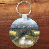 Najaarsschilderij van de waterverf sleutelhanger (Voorkant)