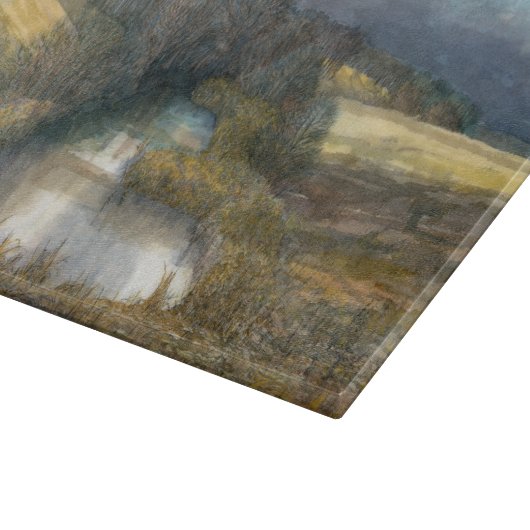 Najaarsschilderij van de waterverf snijplank (Hoek)