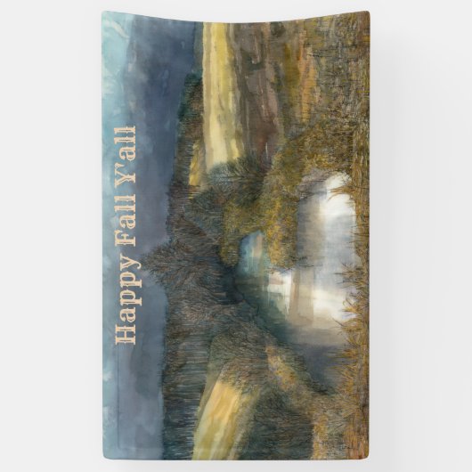 Najaarsschilderij van de waterverf spandoek (Verticaal)